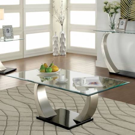 ROXO COFFEE TABLE Satin Plated Finish